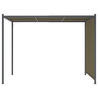 Pergola Met Uittrekbaar Dak 80 G/M² 3X3 M Taupe