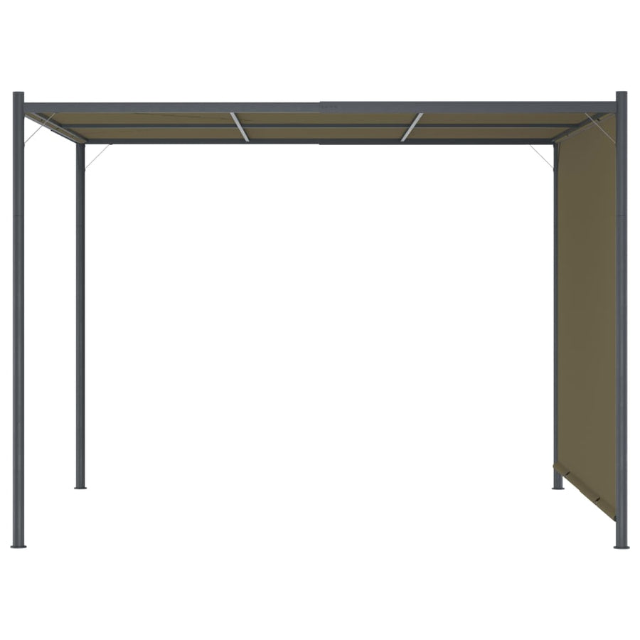 Pergola Met Uittrekbaar Dak 80 G/M² 3X3 M Taupe