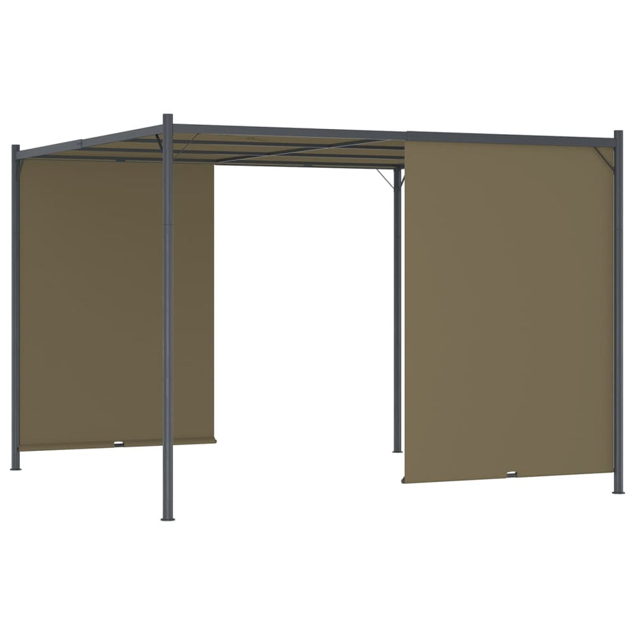 Pergola Met Uittrekbaar Dak 80 G/M² 3X3 M Taupe