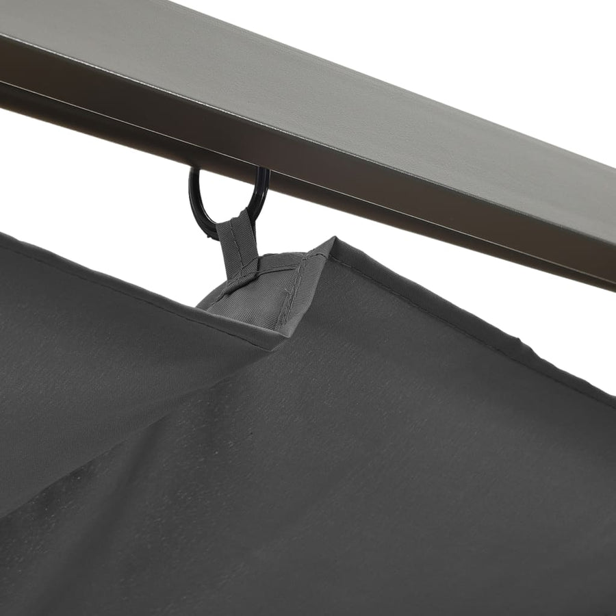 Pergola Met Uittrekbaar Dak 80 G/M² 3X3 M Staal Kleur Antraciet