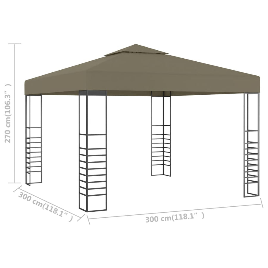 Tuinpaviljoen 180 G/M² 3X3 M Taupe