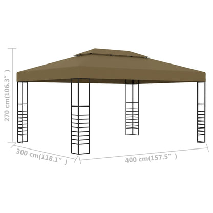 Prieel 180 G/M² 3X4 M Taupe 3 x 4 m