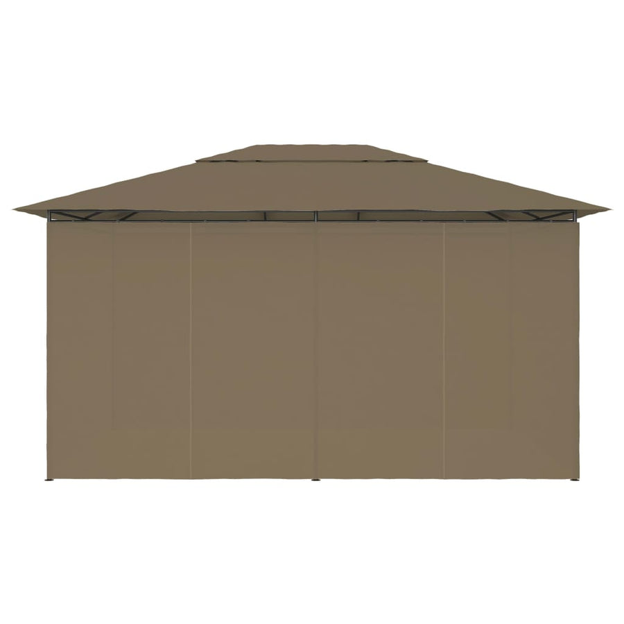 Tuinpaviljoen Met Gordijnen 180 G/M² 4X3 M Taupe