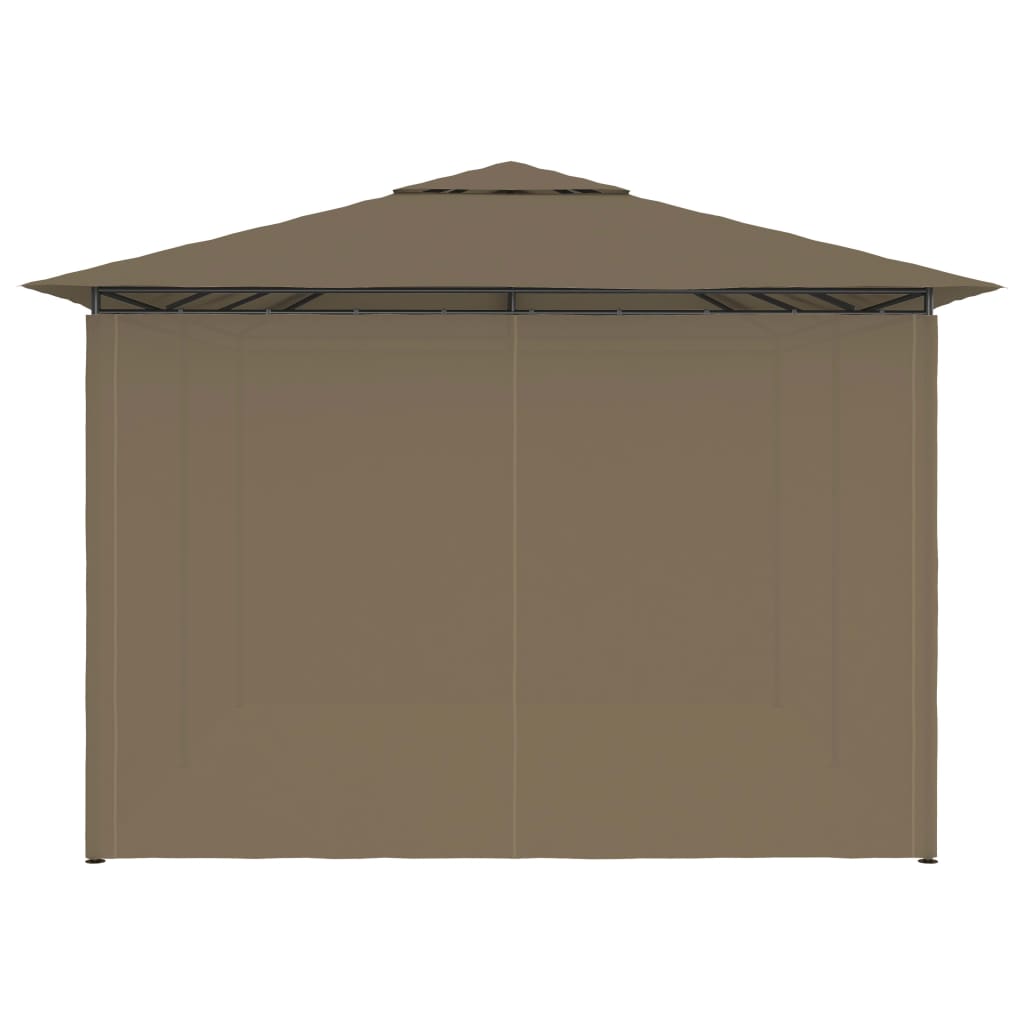 Tuinpaviljoen Met Gordijnen 180 G/M² 4X3 M Taupe