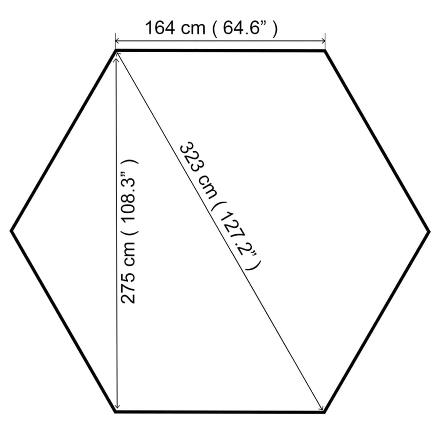Tuinprieel 180 G/M² 323X275X265 Cm Wit