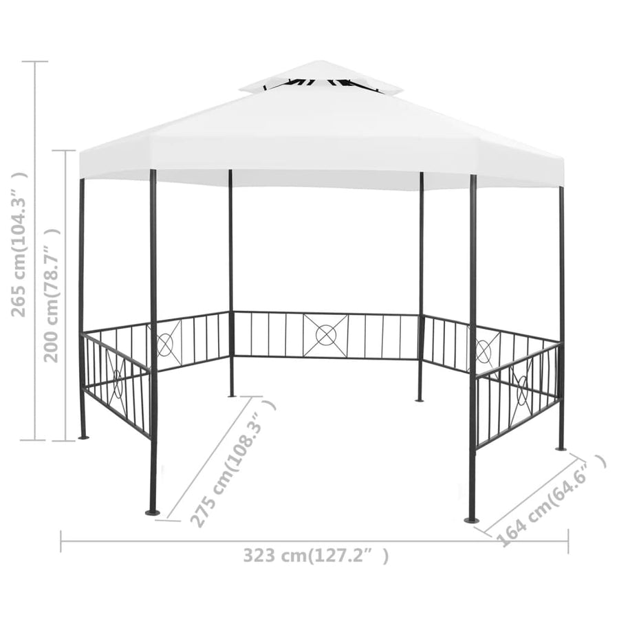 Tuinprieel 180 G/M² 323X275X265 Cm Wit