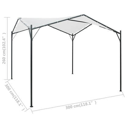 Prieel 180 g/m² 3x3x2,6 m wit