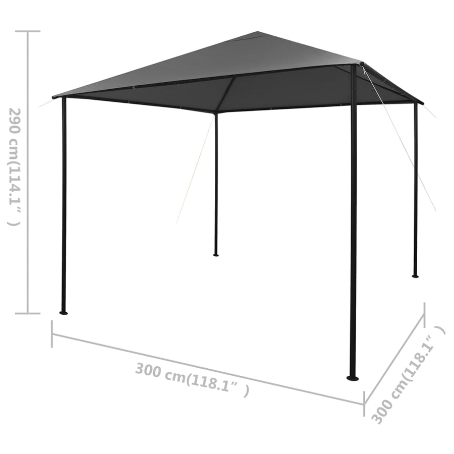 Prieel 180 G/M² Stof En Staal 3 x 3 m Antraciet
