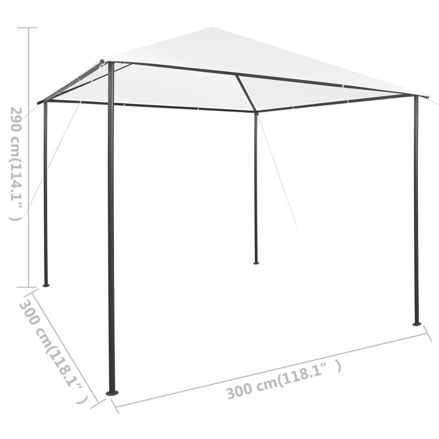 Prieel 180 G/M² 3X3X2,9 M 3 x 3 m Wit