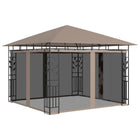Gazebo with mosquito net 3x3x2.73 m 180 g/m² taupe