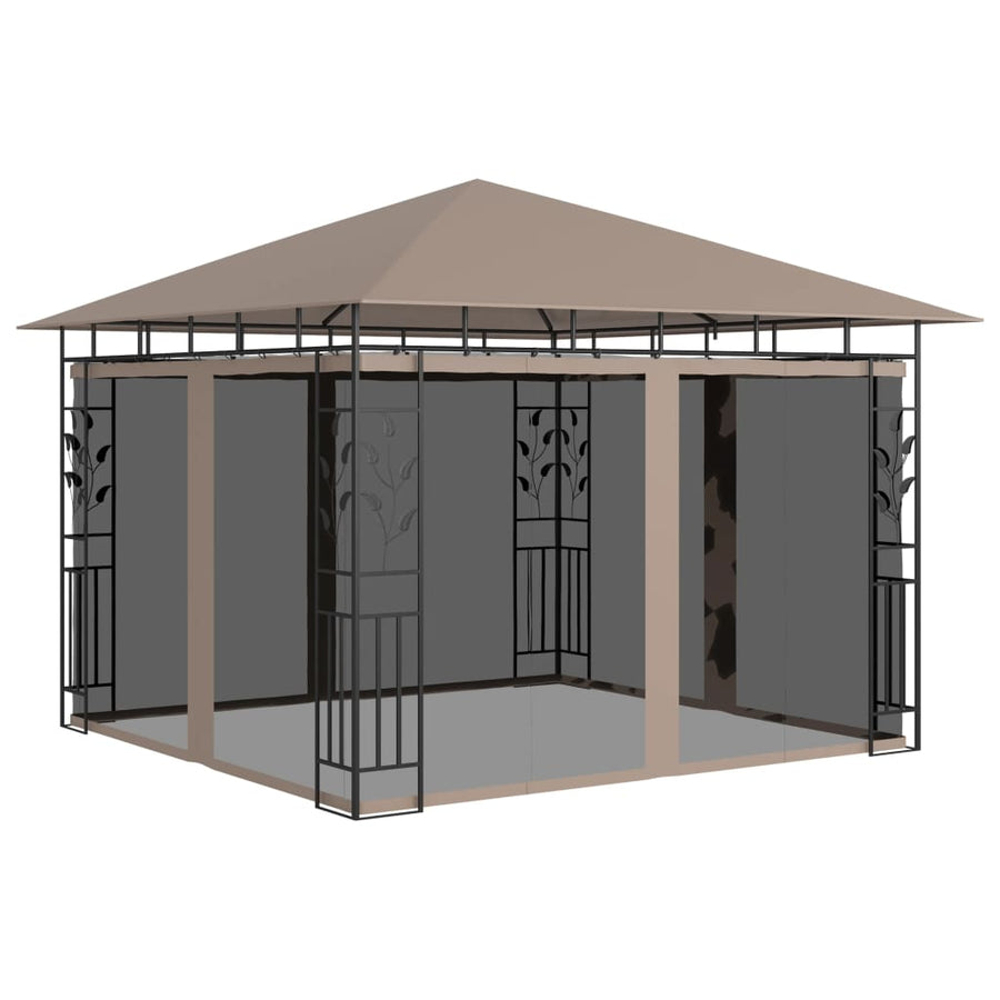 Prieel Met Klamboe 3X3X2,73 M 180 G/M² 3 x 3 x 2.73 m Taupe