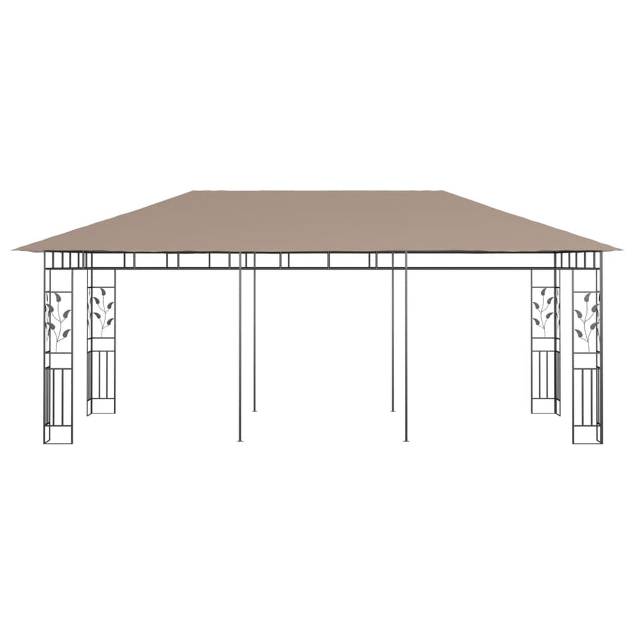 Prieel Met Klamboe 180 G/M² 6X3X2,73 M 6 x 3 x 2.73 m Taupe