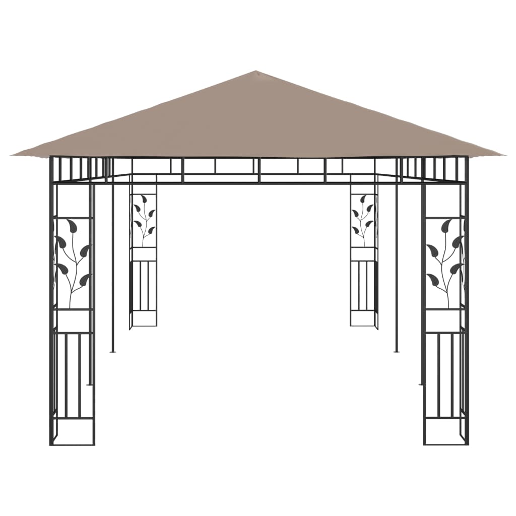Prieel Met Klamboe 180 G/M² 6X3X2,73 M 6 x 3 x 2.73 m Taupe