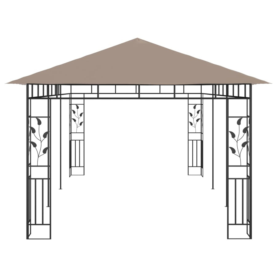 Prieel Met Klamboe 180 G/M² 6X3X2,73 M 6 x 3 x 2.73 m Taupe