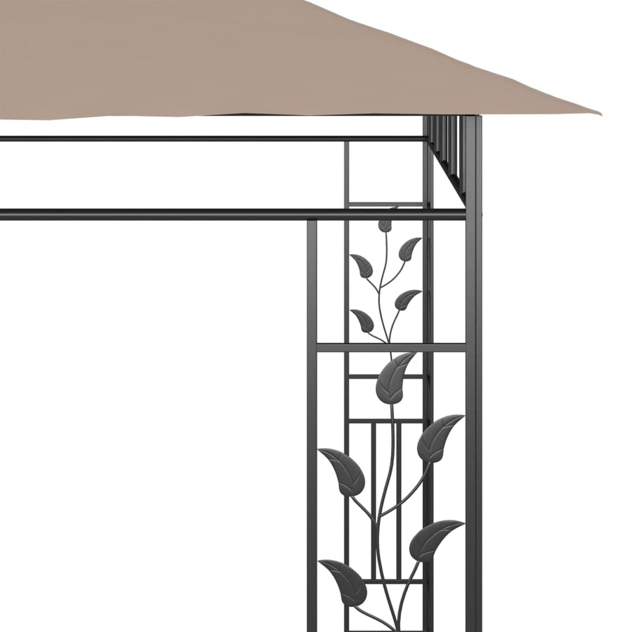 Prieel Met Klamboe 180 G/M² 6X3X2,73 M 6 x 3 x 2.73 m Taupe