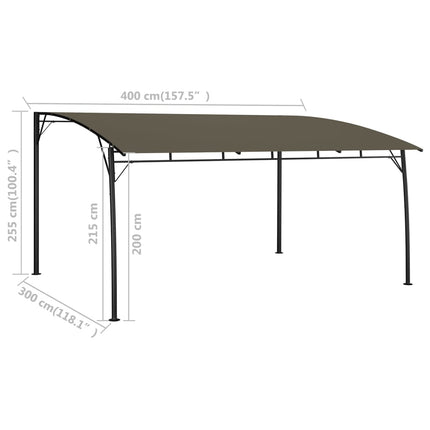 Zonneluifel 4X3X2,55 M 4 x 3 x 2.55 m Taupe