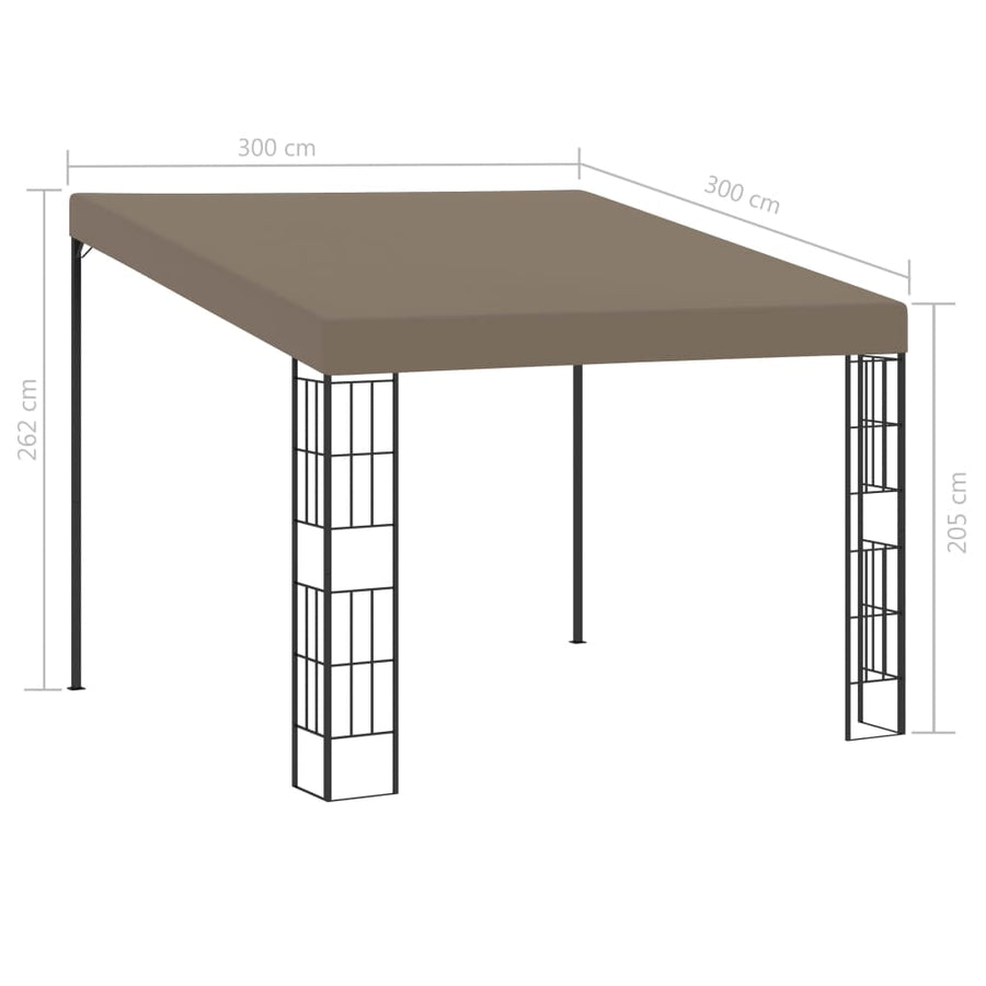 Wandprieel Stof 3 x 3 m Taupe