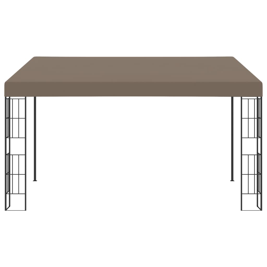 Wandprieel 4x3 m stof taupe