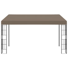 Wandprieel 4x3 m stof taupe
