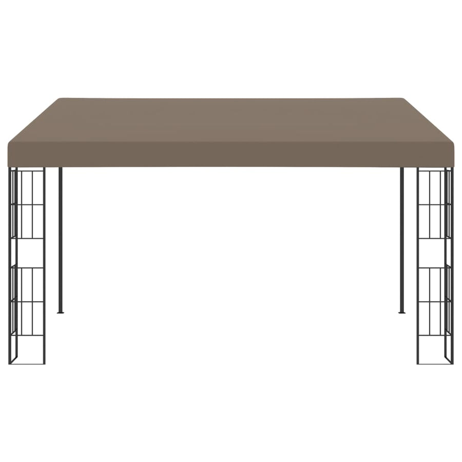 Wandprieel 4x3 m stof taupe