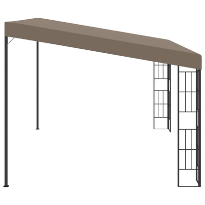 Wandprieel 4x3 m stof taupe