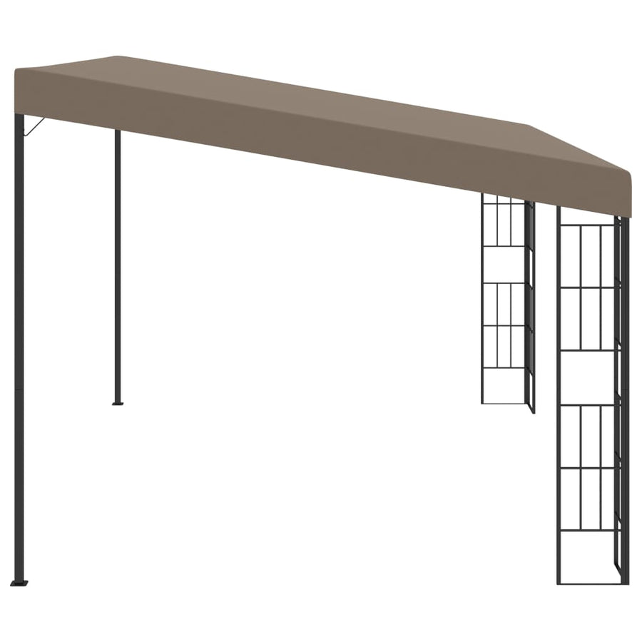 Wandprieel 4x3 m stof taupe