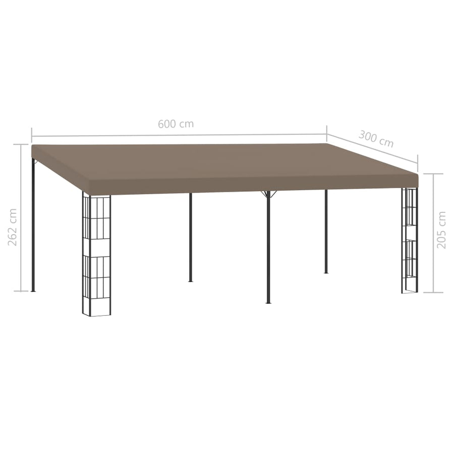 Wandprieel Stof 6 x 3 m Taupe
