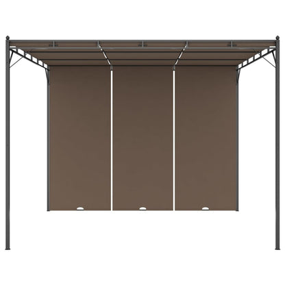 Tuinprieel Met Zijgordijn 3X3X2,25 M Taupe 3 x 3 x 2.25 m