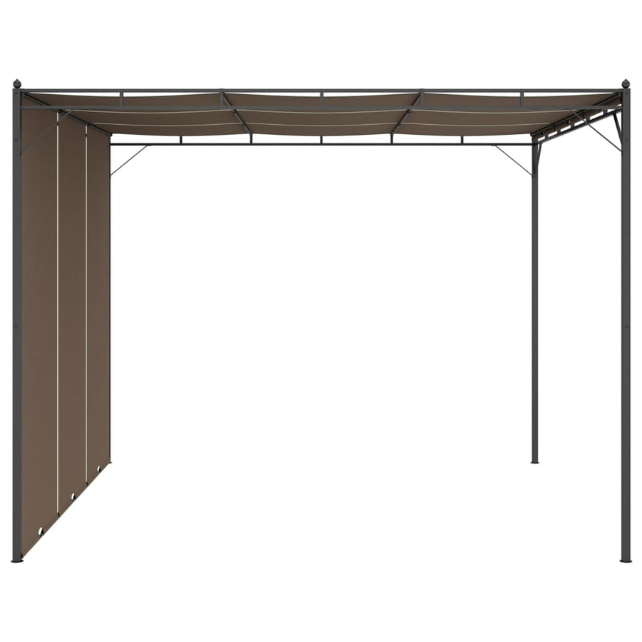 Tuinprieel Met Zijgordijn 3X3X2,25 M Taupe 3 x 3 x 2.25 m