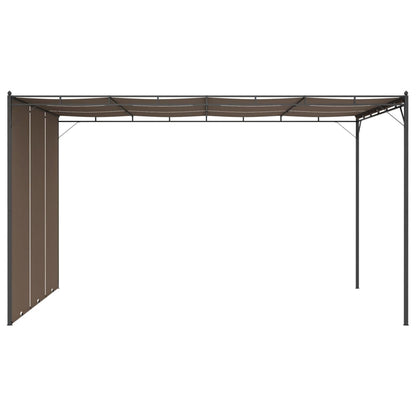 Tuinprieel Met Zijgordijn 4X3X2,25 M Taupe 4 x 3 x 2.25 m