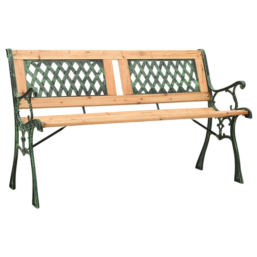 Tuinbank Gietijzer En Massief Vurenhout 122 cm Kruis