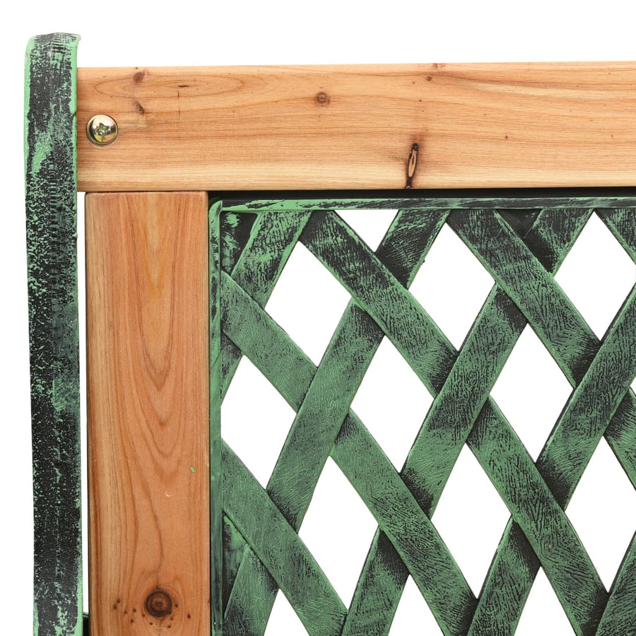 Tuinbank Gietijzer En Massief Vurenhout 122 cm Kruis