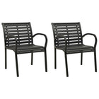 Tuinstoelen 2 st staal HKC zwart 56x60x80 cm