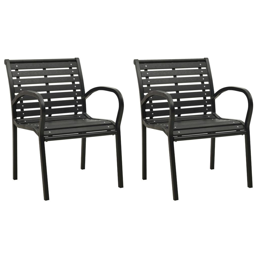 Tuinstoelen Staal En Hkc Zwart