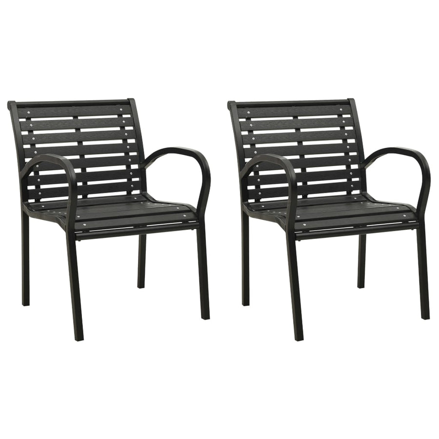 Tuinstoelen Staal En Hkc Zwart