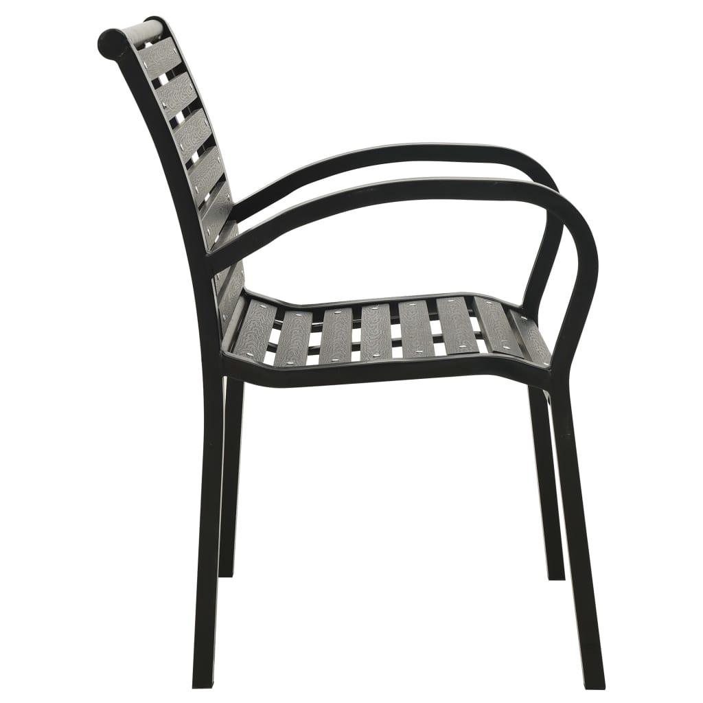 Tuinstoelen Staal En Hkc Zwart
