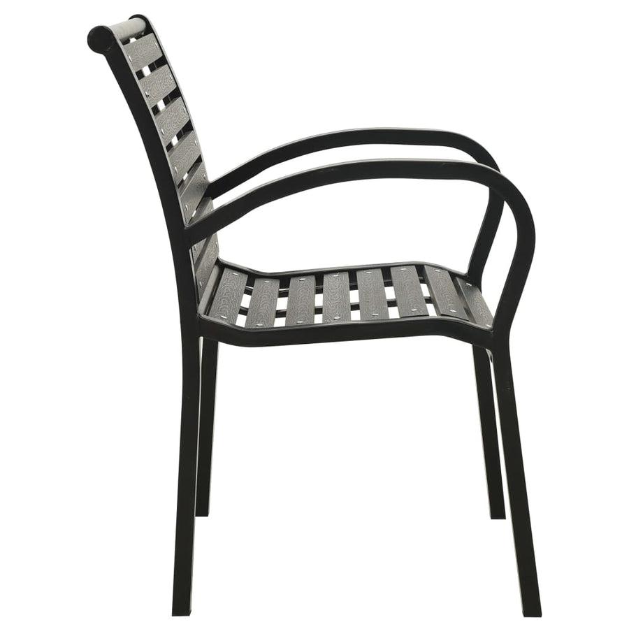 Tuinstoelen Staal En Hkc Zwart