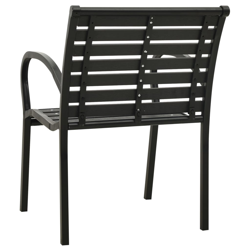Tuinstoelen Staal En Hkc Zwart