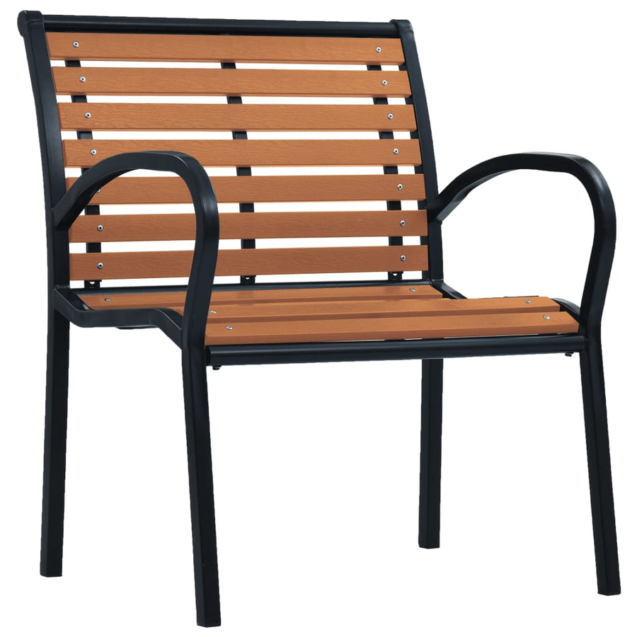 Tuinstoelen Staal En Hkc Zwart en bruin