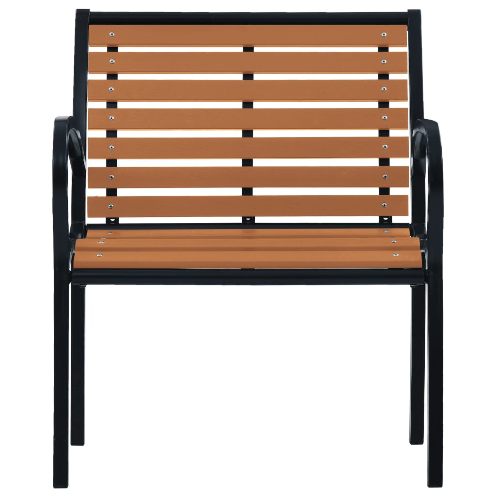 Tuinstoelen Staal En Hkc Zwart en bruin
