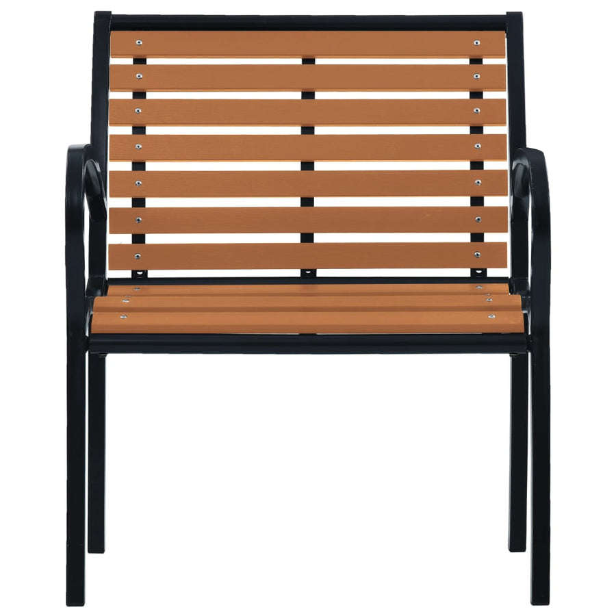 Tuinstoelen Staal En Hkc Zwart en bruin