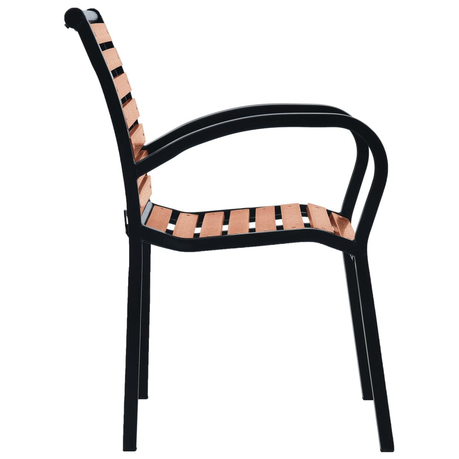 Tuinstoelen Staal En Hkc Zwart en bruin
