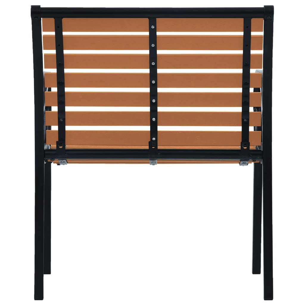 Tuinstoelen Staal En Hkc Zwart en bruin