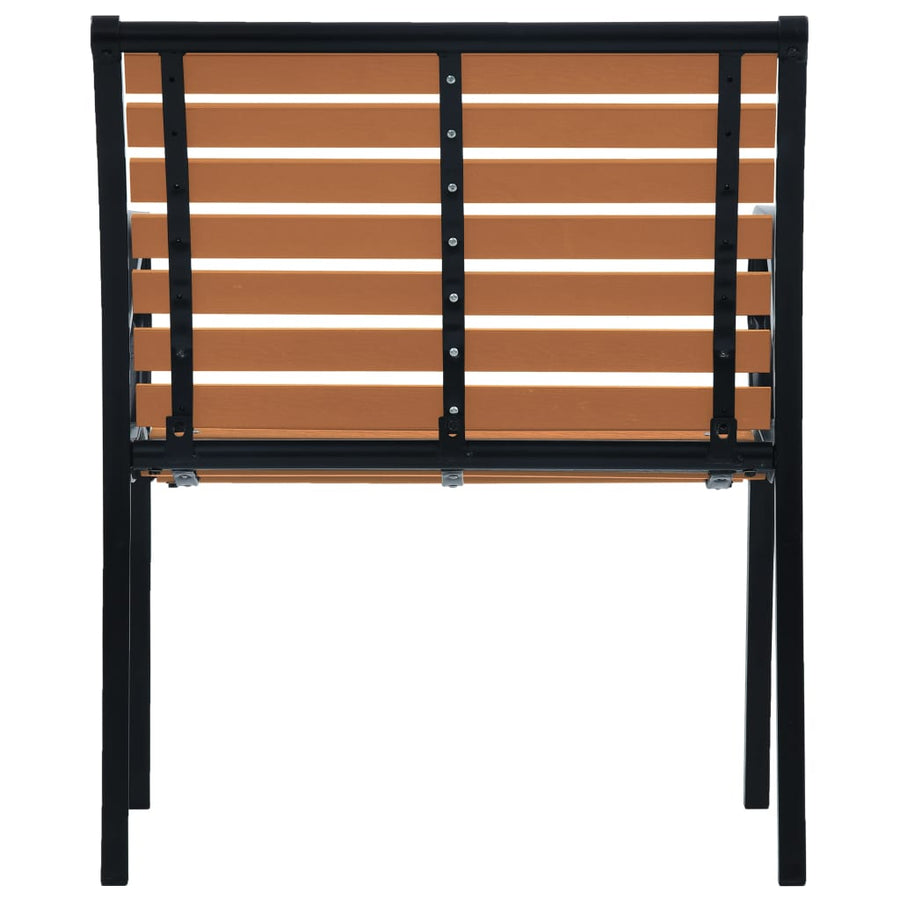 Tuinstoelen Staal En Hkc Zwart en bruin