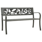 Tuinbank 125x53x77 cm staal grijs