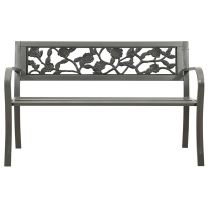 Tuinbank 125 cm staal grijs