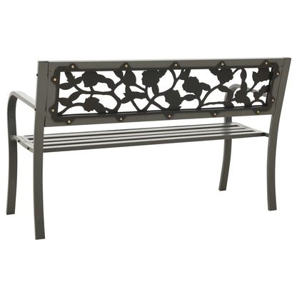 Tuinbank 125 cm staal grijs