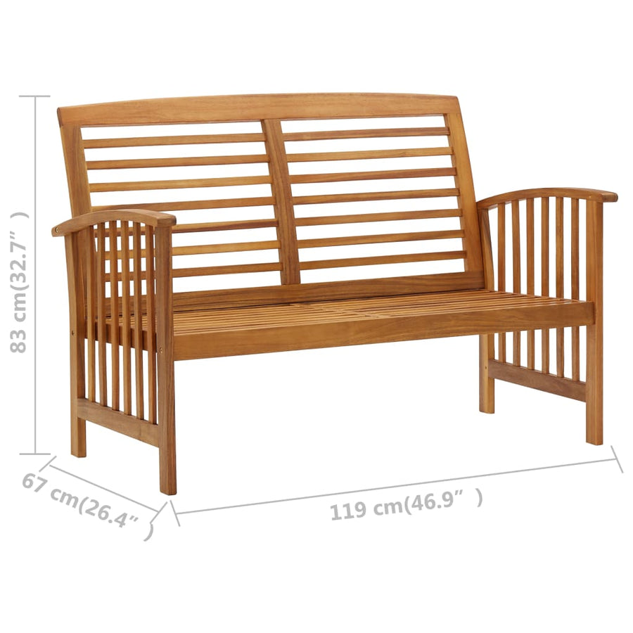 Tuinbank 9 Cm Massief Acaciahout Bruin