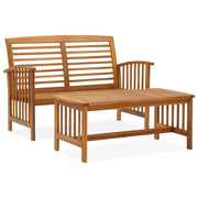 Loungeset 2-delig massief acaciahout