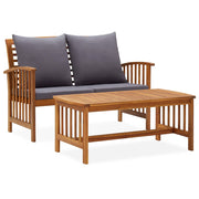 Loungeset 2-delig massief acaciahout